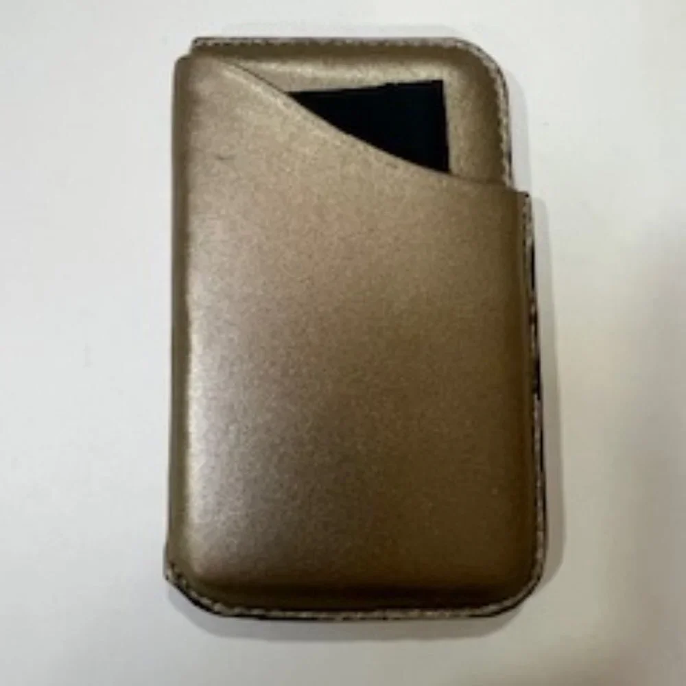 Winn International Leather Card Case Gold